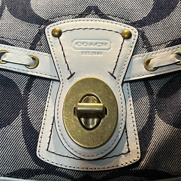 AUTHENTIC COACH RESORT DENIM HANDBAG - Picture 6 of 15